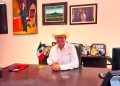 Luis Lauro Reyes Rodríguez en su oficina durante su etapa como delegado de Programas para el Bienestar en Tamaulipas