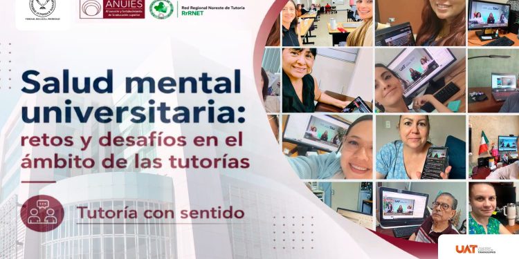 Composición gráfica del ciclo de webinarios sobre salud mental universitaria y tutorías organizado por la UAT y la ANUIES