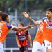 Jugadores de Correcaminos de la UAT durante un partido de preparación previo al encuentro ante las Chivas
